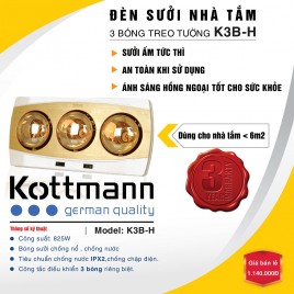 Đèn sưởi 3 bóng treo tường – K3BG